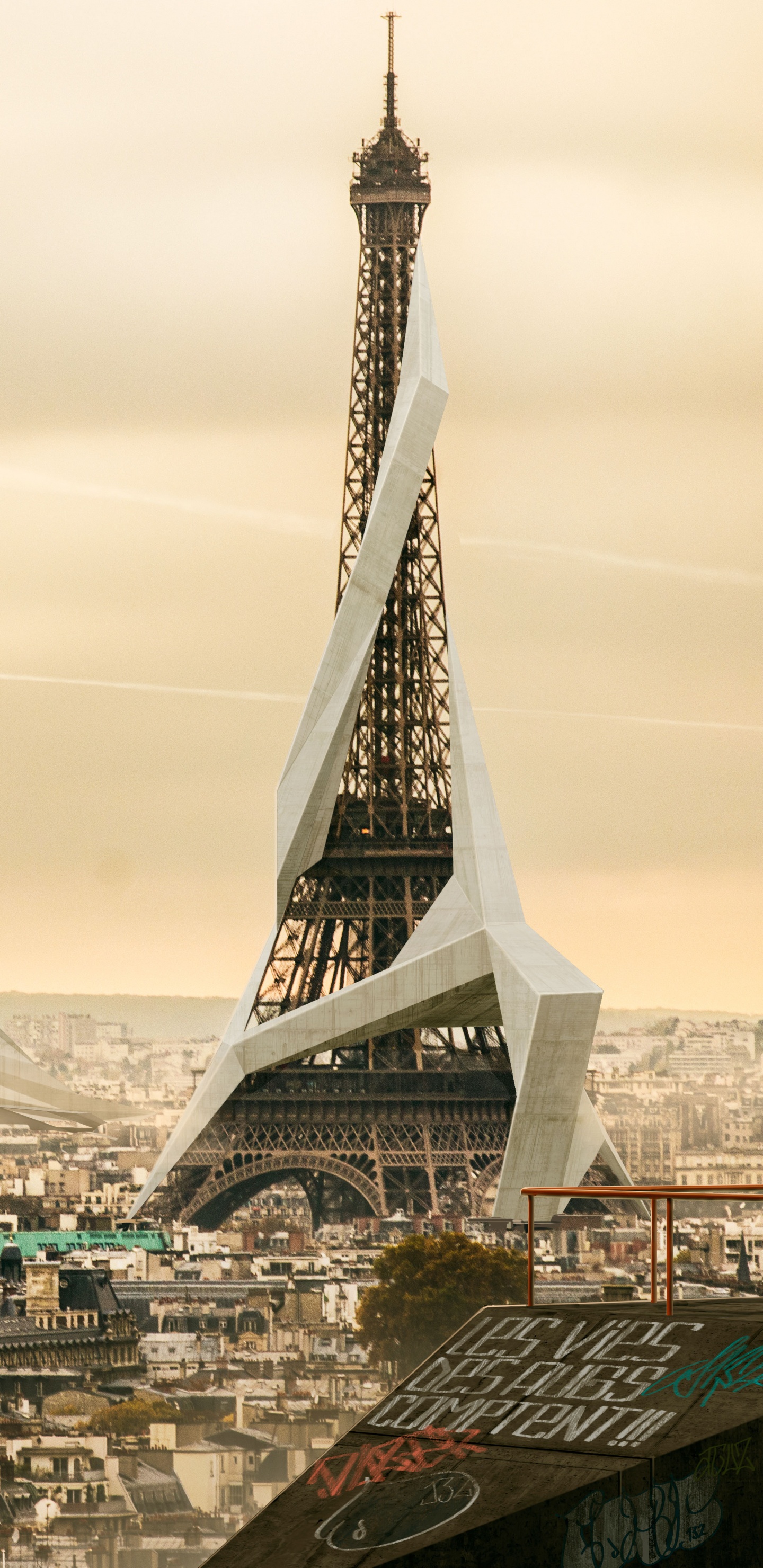 Обои деус экс, деус экс человеческая революция, Адам Дженсен, ориентир, город в разрешении 1440x2960