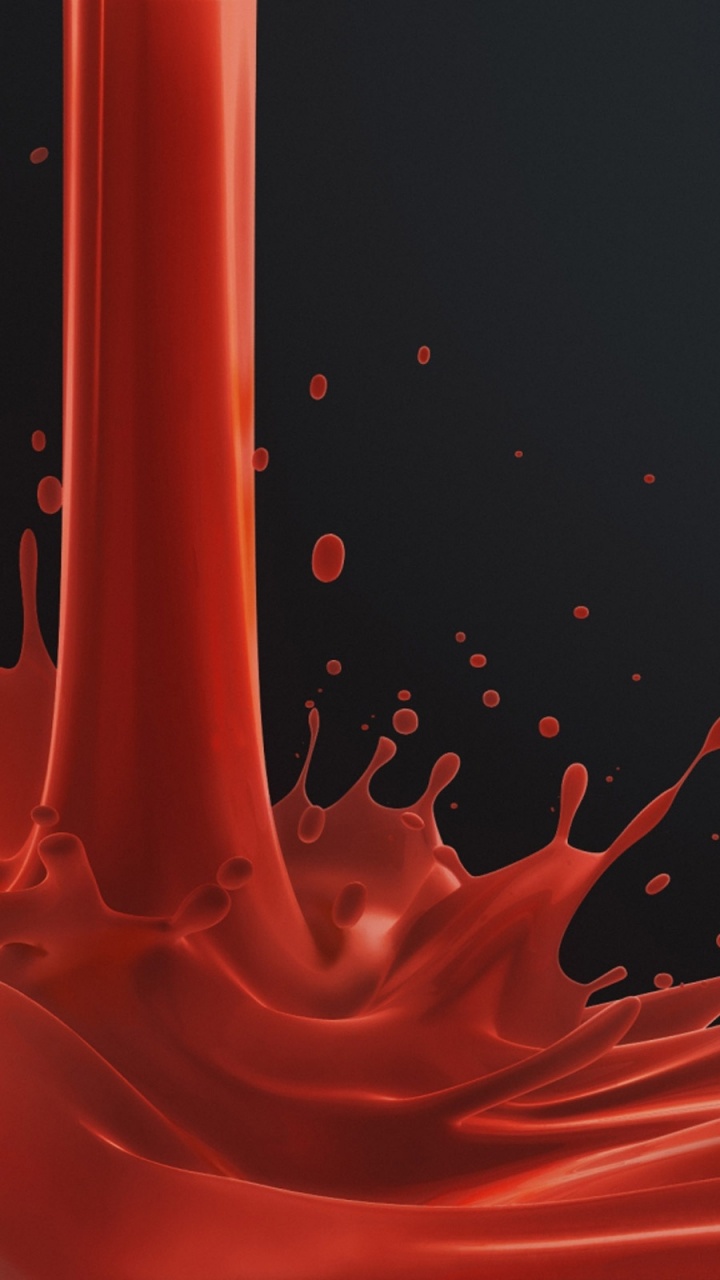 Обои красный цвет, кровь, красный, капли, макросъемка в разрешении 720x1280