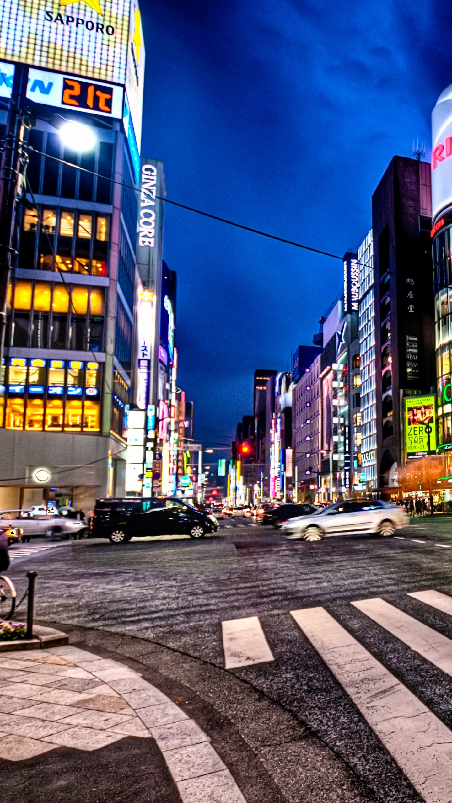 Обои ночь, городской район, метрополия, город, ориентир в разрешении 1440x2560