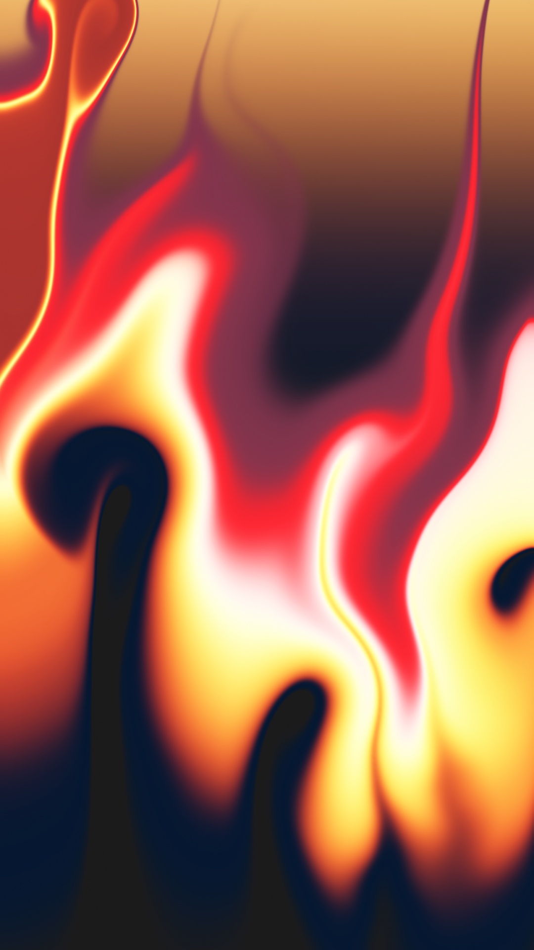 Обои Оранжевый цвет, свет, тепло, газ, арт в разрешении 1080x1920