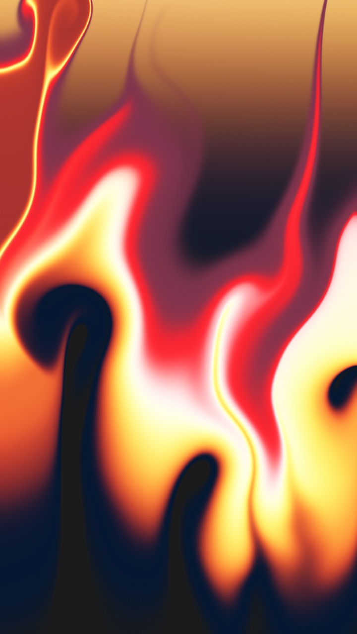 Обои Оранжевый цвет, свет, тепло, газ, арт в разрешении 720x1280