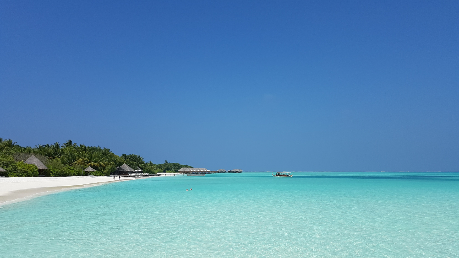 Обои море, Мальдивы, пляж, Атолл, отпуск в разрешении 1920x1080