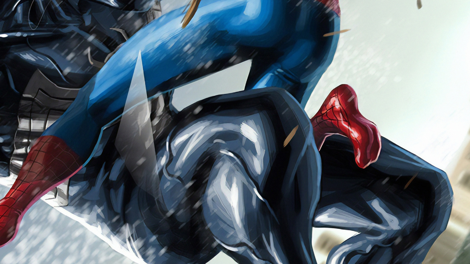 Обои ядовитый человек-паук, человек-паук, веном, Том Холланд, Человек-Паук Чудес в разрешении 1920x1080