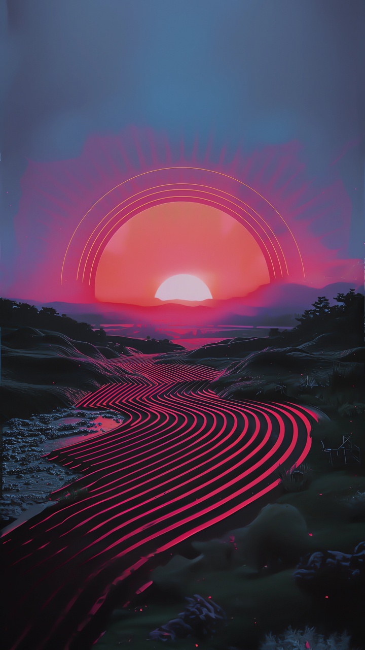 Обои сумрак, арт, облако, природа, природный ландшафт в разрешении 720x1280