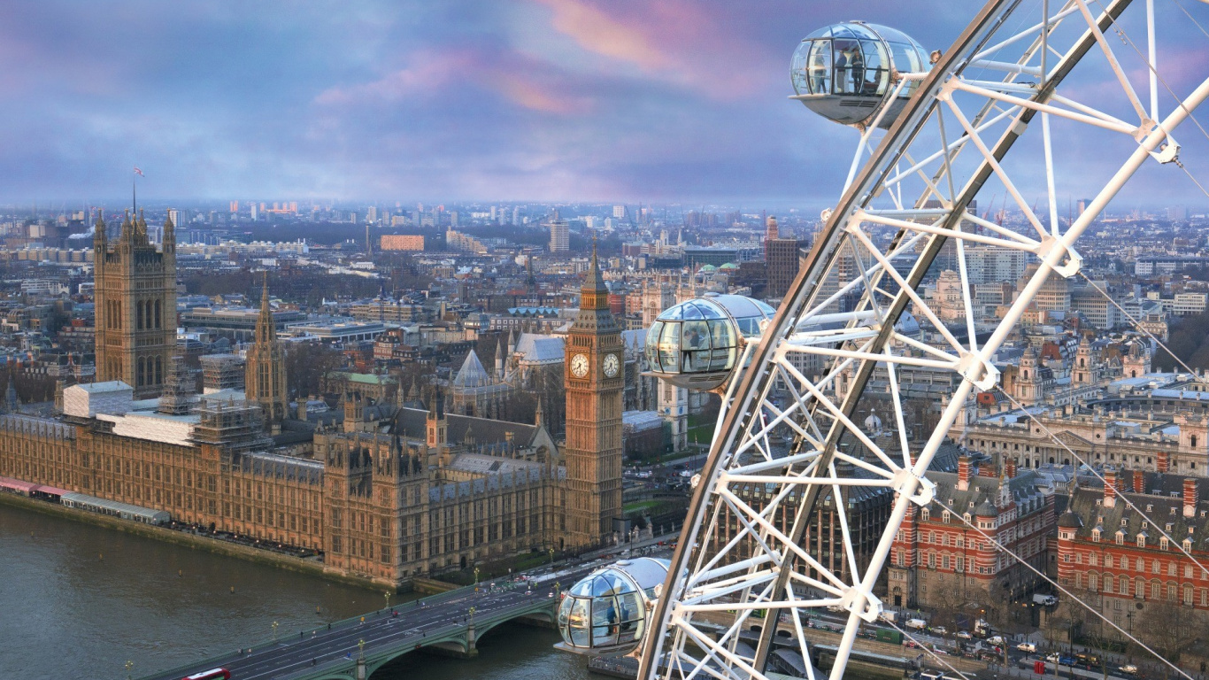 Обои река темза, Городские Круизы, тауэрский мост, лондонский Тауэр, Вид из шарда в разрешении 1366x768