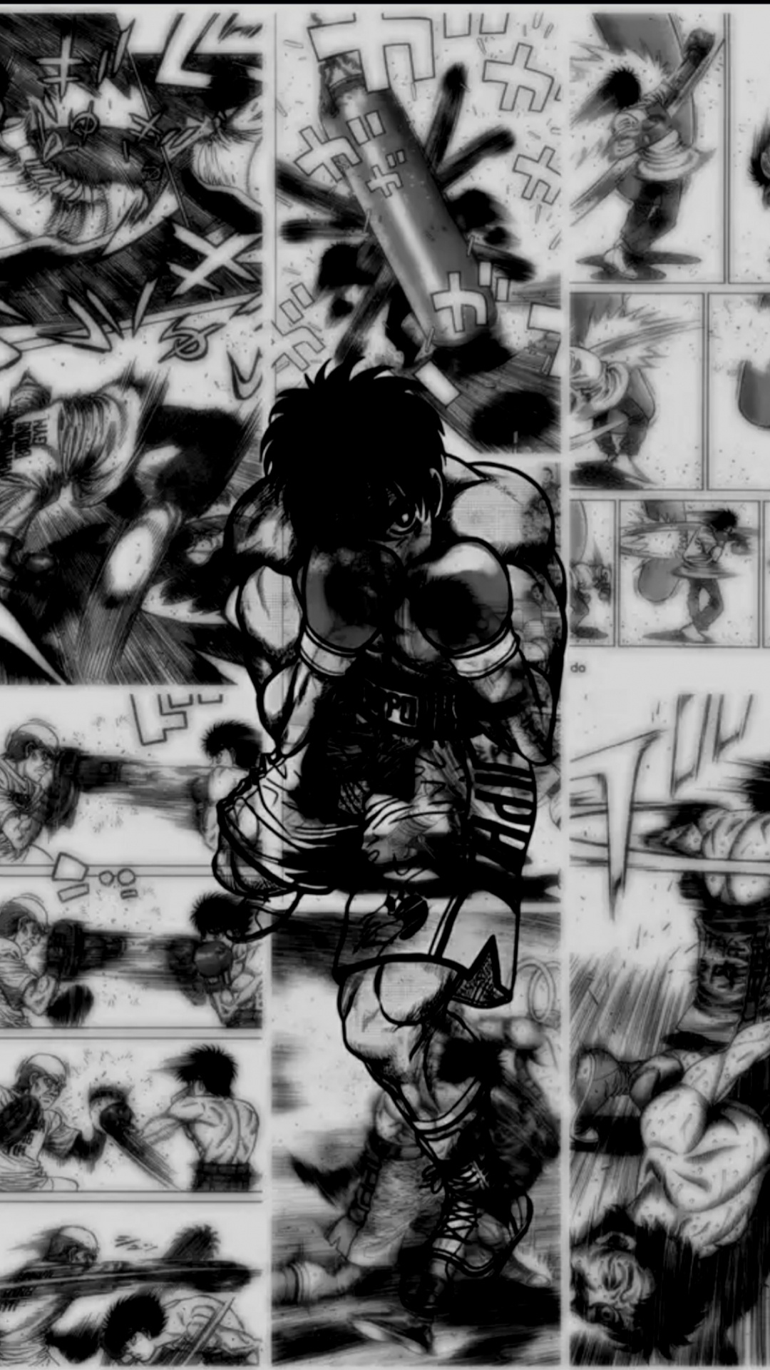 Обои Хадзимэ-но Иппо, аниме, рукав, рисование, черный в разрешении 1080x1920