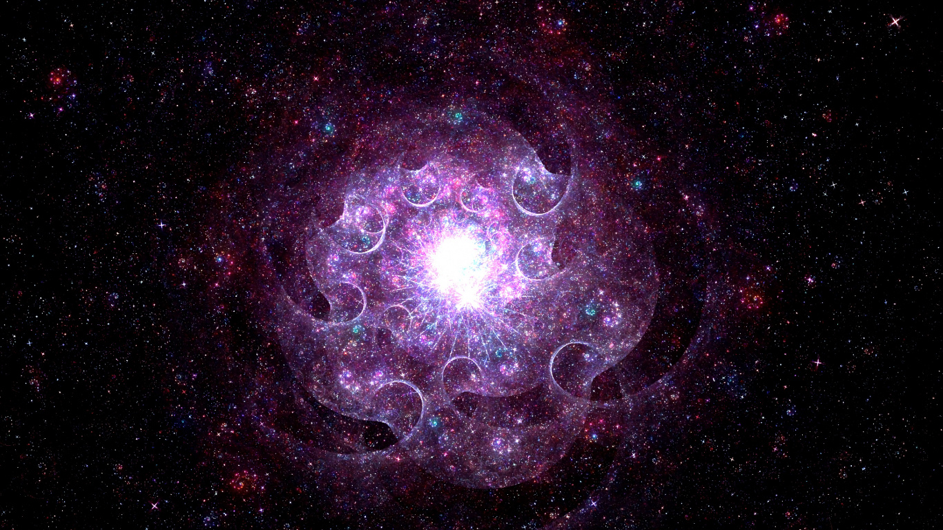 Обои Галактика, космическое пространство, астрономический объект, пурпур, небесное явление в разрешении 1366x768