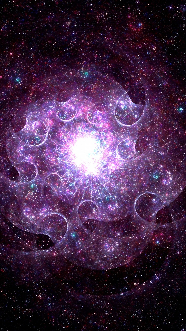 Обои Галактика, космическое пространство, астрономический объект, пурпур, небесное явление в разрешении 720x1280