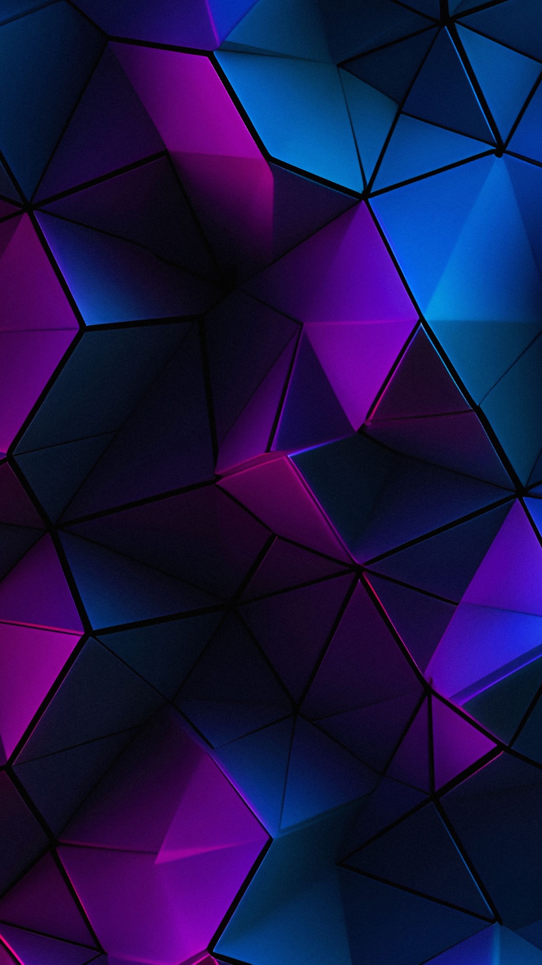 Обои треугольник, синий, розовый, пурпур, симметрия в разрешении 1080x1920