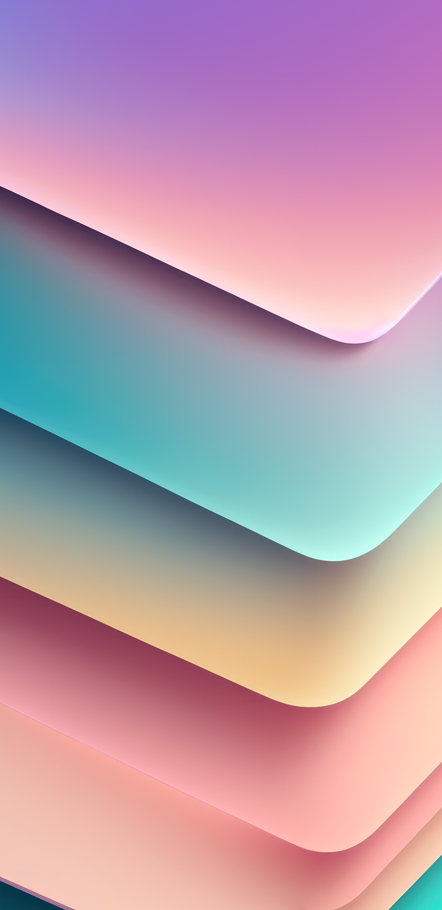 Обои арт, графический дизайн, лазурный, Оранжевый цвет, склон в разрешении 1440x2960