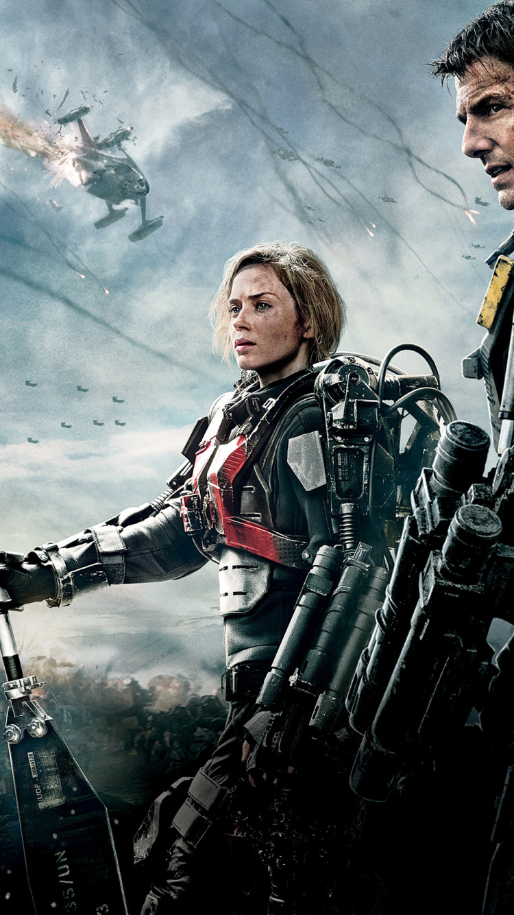 Обои Грань будущего, Том Круз, компьютерная игра, боевик, фантастический фильм в разрешении 750x1334