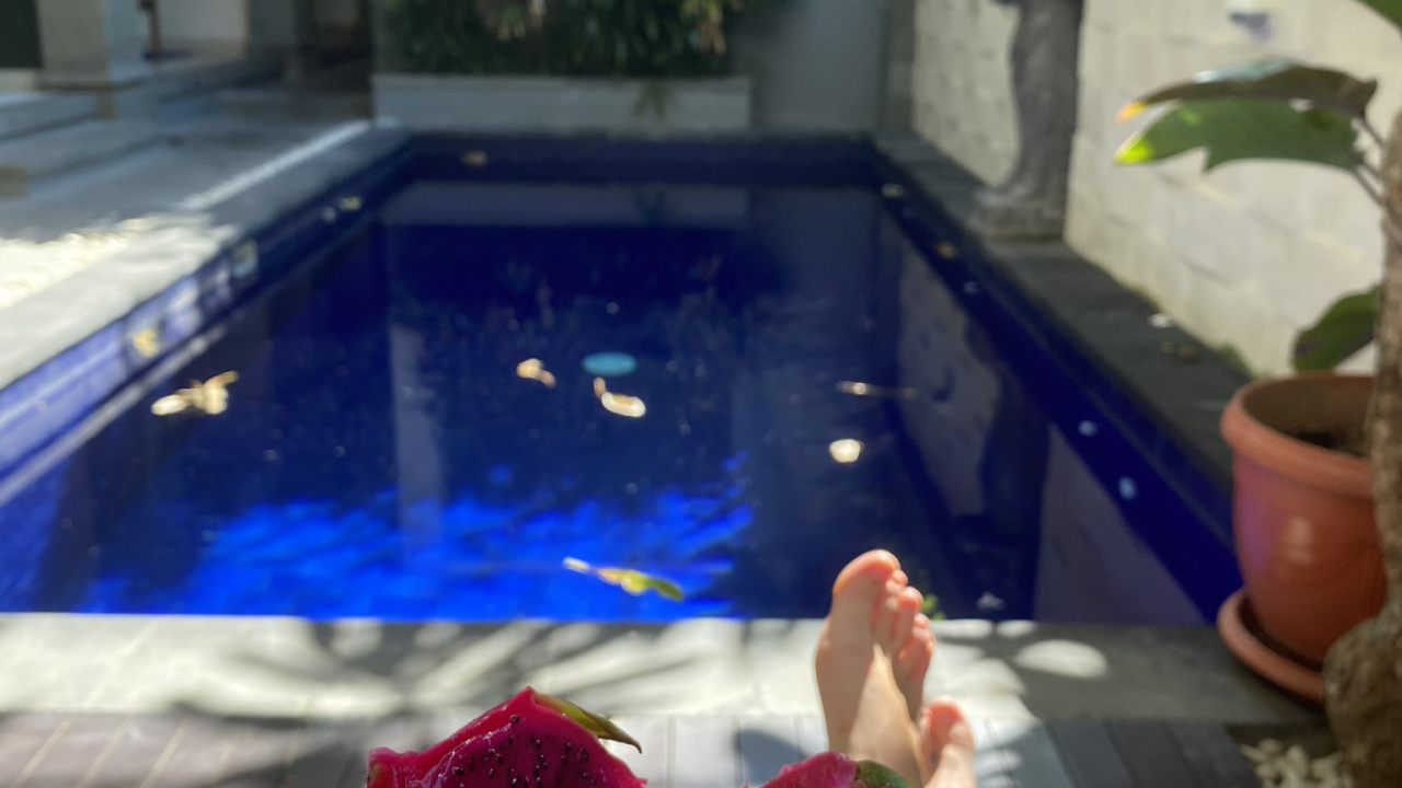 Обои бали, плавательный бассейн, биология, наука, лепесток в разрешении 1280x720