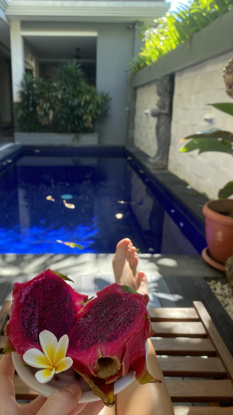 Обои бали, плавательный бассейн, биология, наука, лепесток в разрешении 750x1334