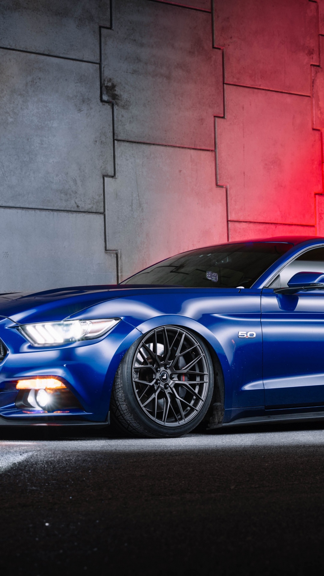 Обои авто, 2019 Форд Мустанг, обод, синий, личный роскошный автомобиль в разрешении 1080x1920