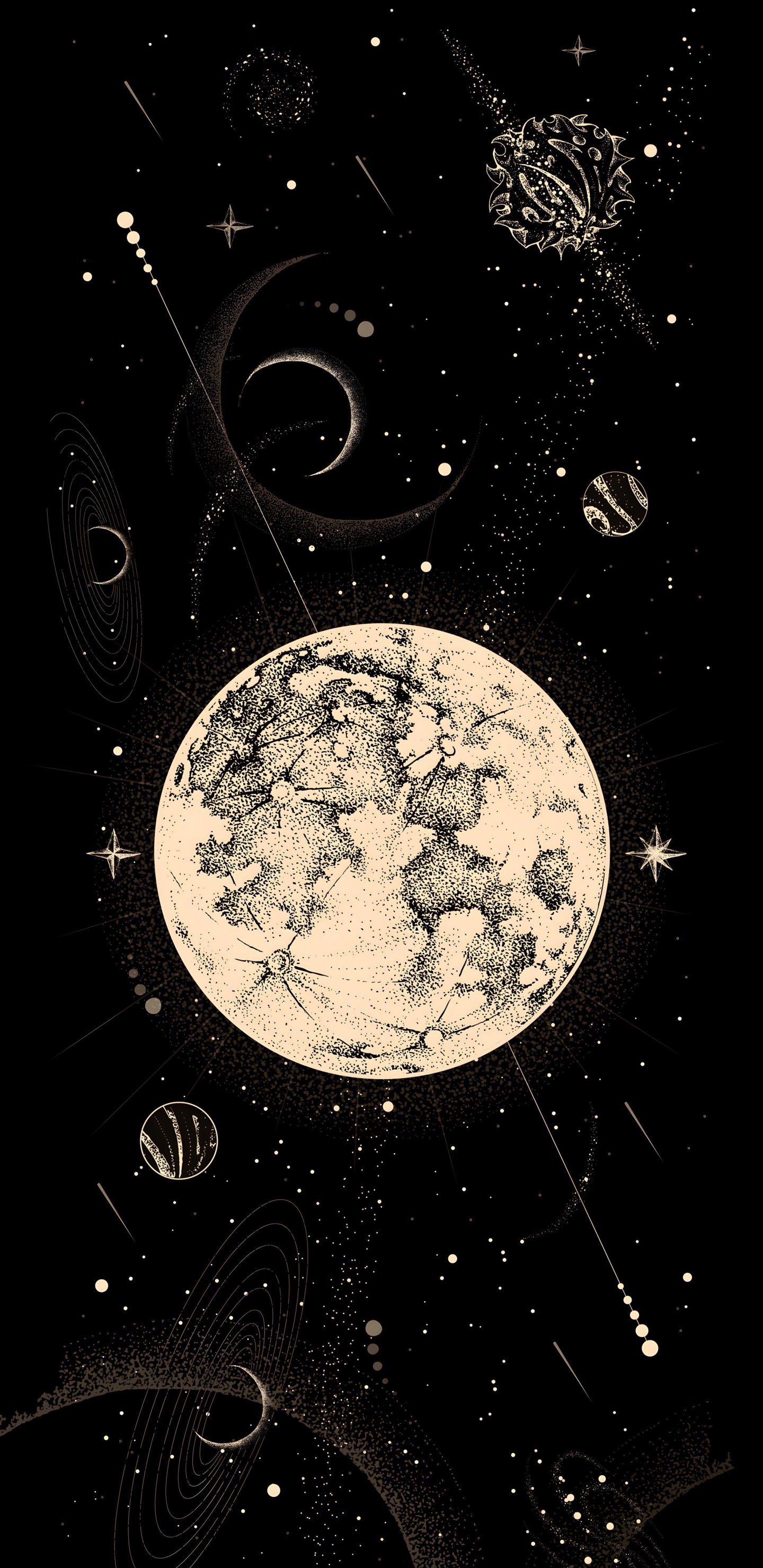 Обои арт для телефона, арт, цифровое искусство, постер, абстрактное искусство в разрешении 1440x2960