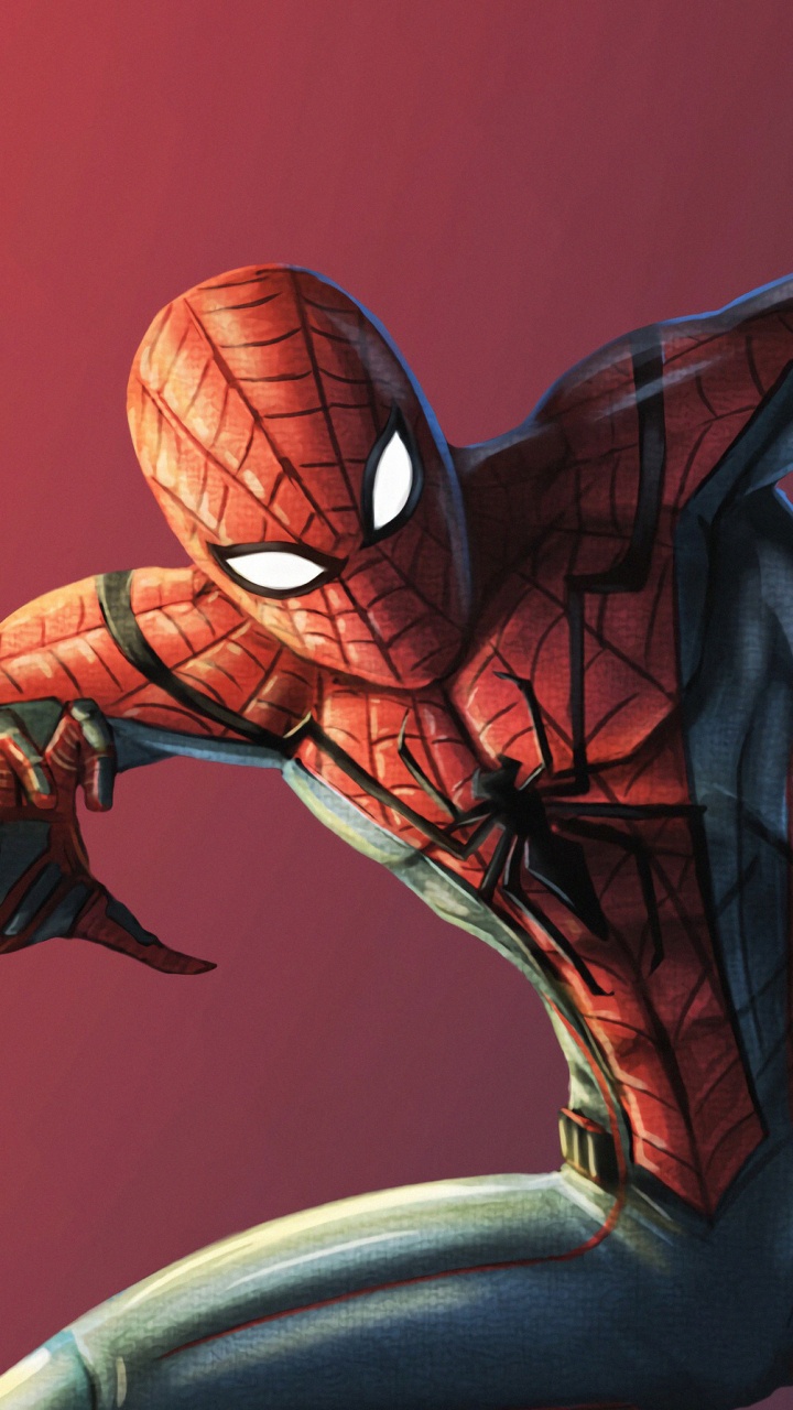 Обои человек-паук, комиксы Марвел, комиксы, супергерой, иллюстрация в разрешении 720x1280