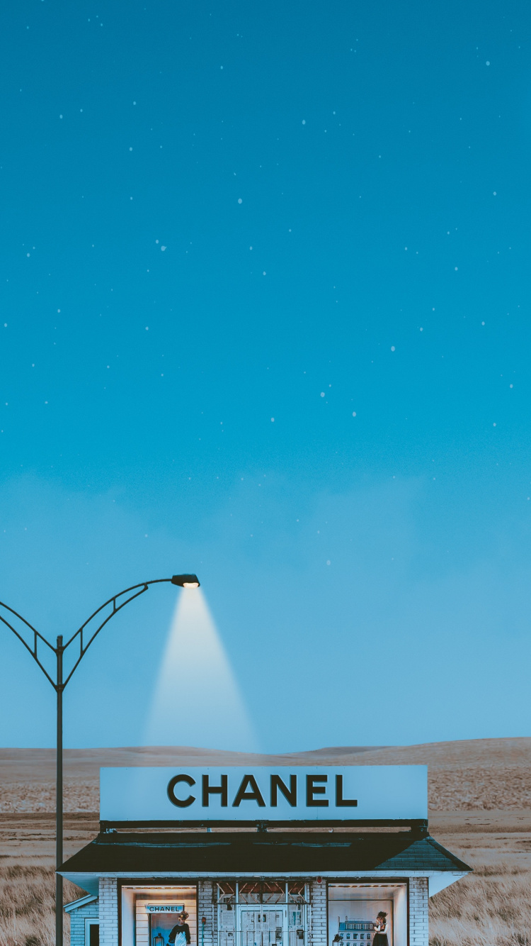 Обои Джеффри Чум, фэшн, Шанель, арт, уличный фонарь в разрешении 750x1334