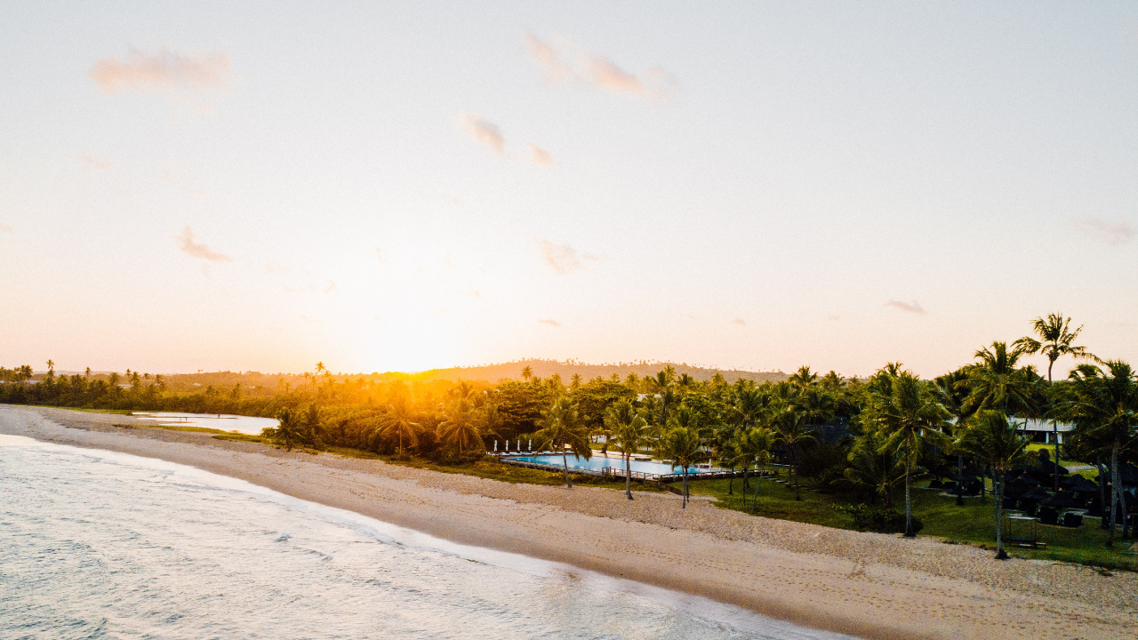 Обои вода, облако, гидроресурсы, растение, природный ландшафт в разрешении 1280x720