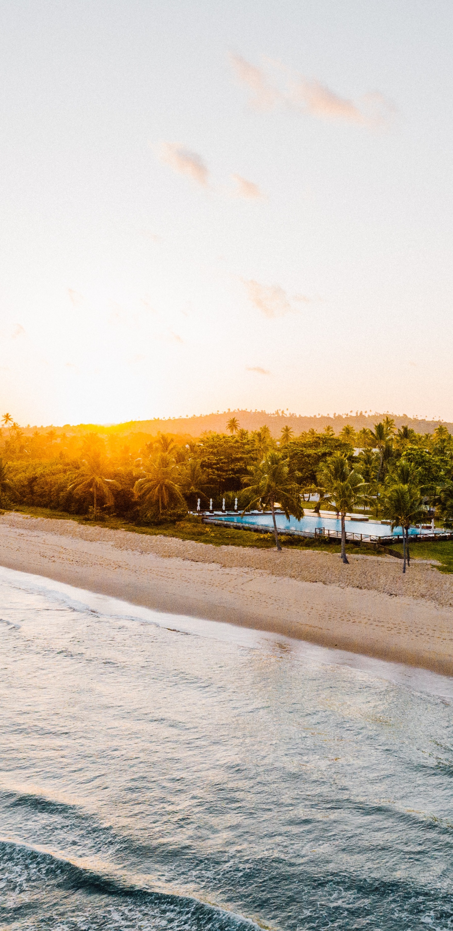 Обои вода, облако, гидроресурсы, растение, природный ландшафт в разрешении 1440x2960