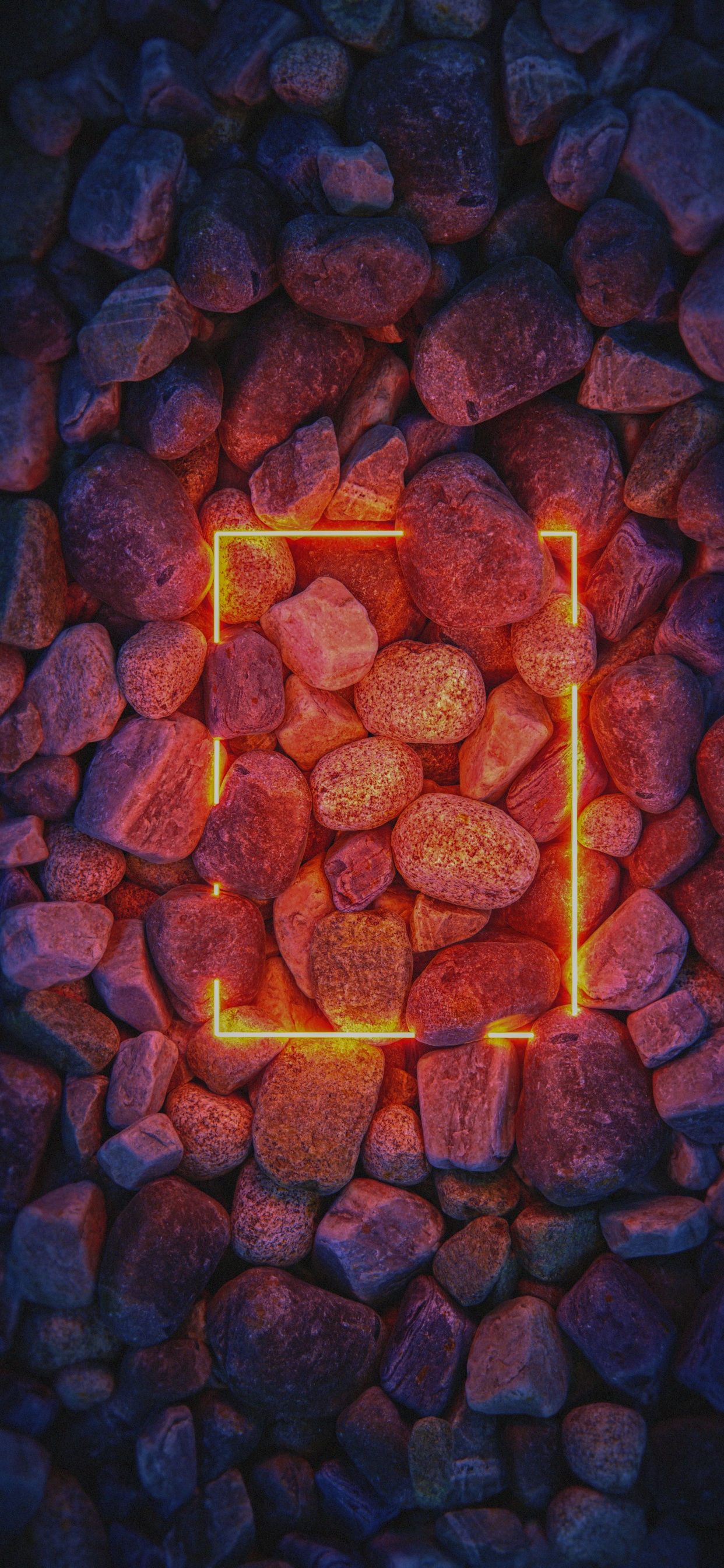 Обои Оранжевый цвет, кирпич, тепло, газ, полутона и оттенки в разрешении 1242x2688