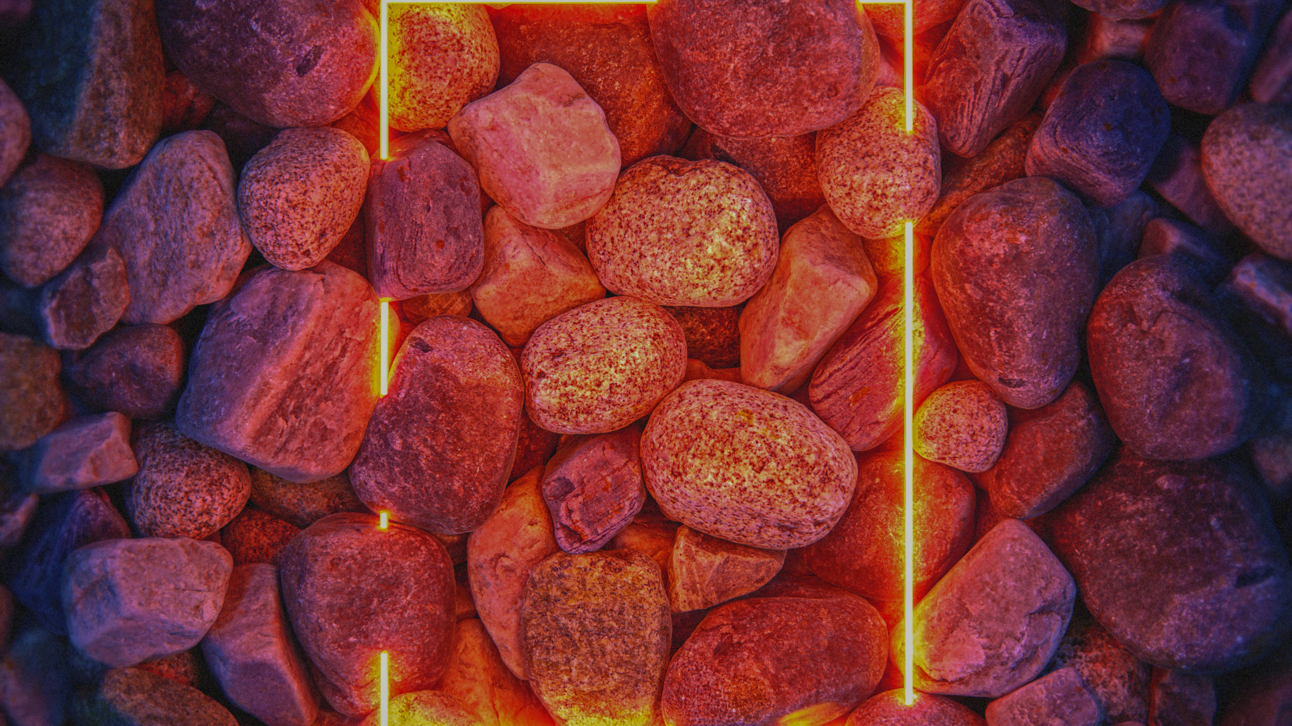 Обои Оранжевый цвет, кирпич, тепло, газ, полутона и оттенки в разрешении 2560x1440