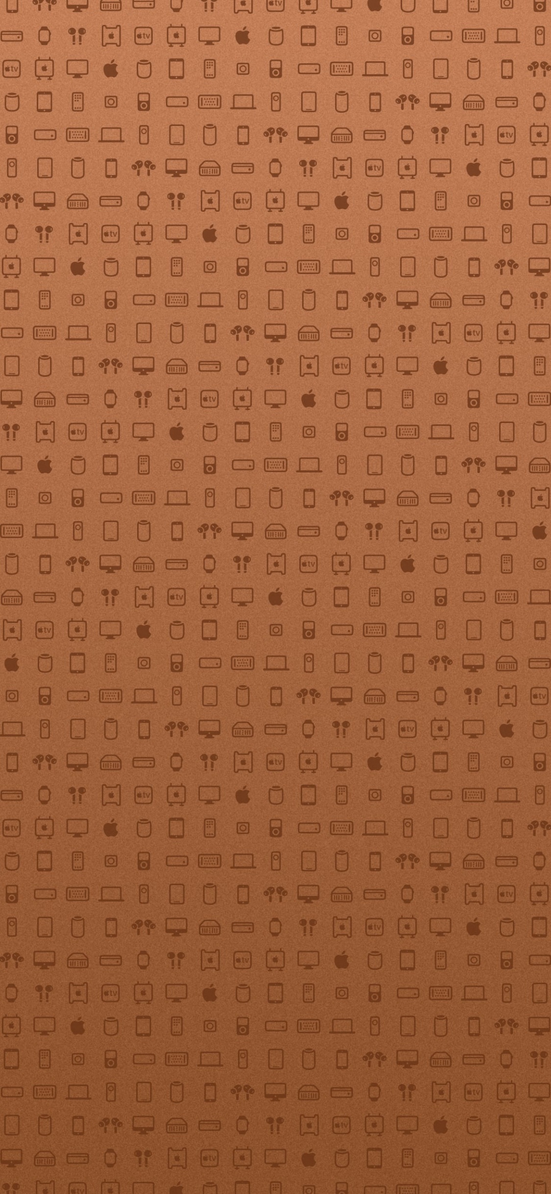 Обои яблоко, ios, цветной, коричневый цвет, древесина в разрешении 1125x2436