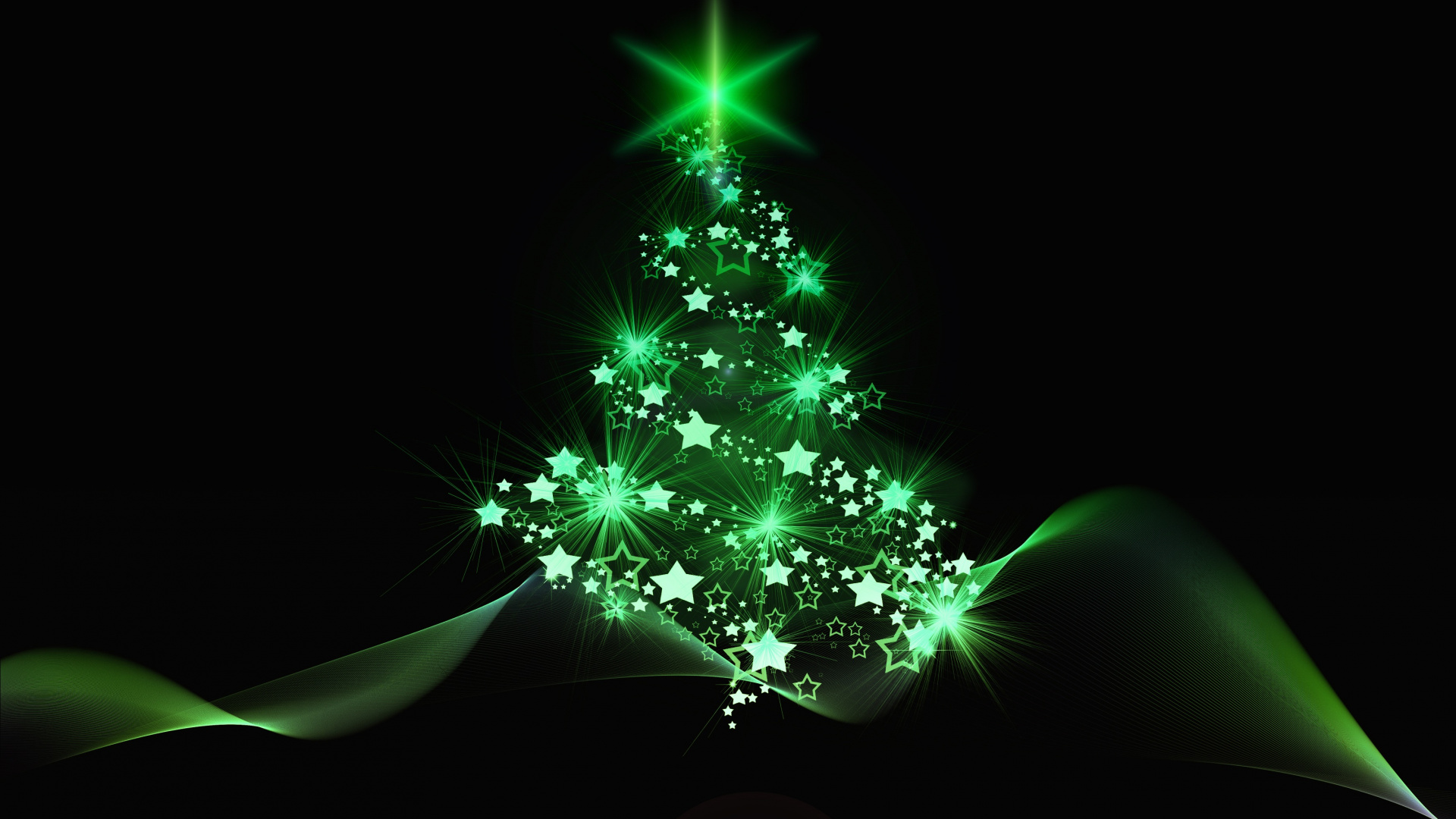 Обои Рождественский день, елка, праздник, зеленый, Рождественские украшения в разрешении 1920x1080