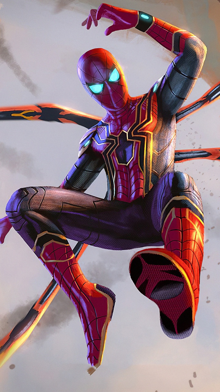 Обои человек-паук, Железный человек, Железный Паук, marvel, комиксы Марвел в разрешении 720x1280