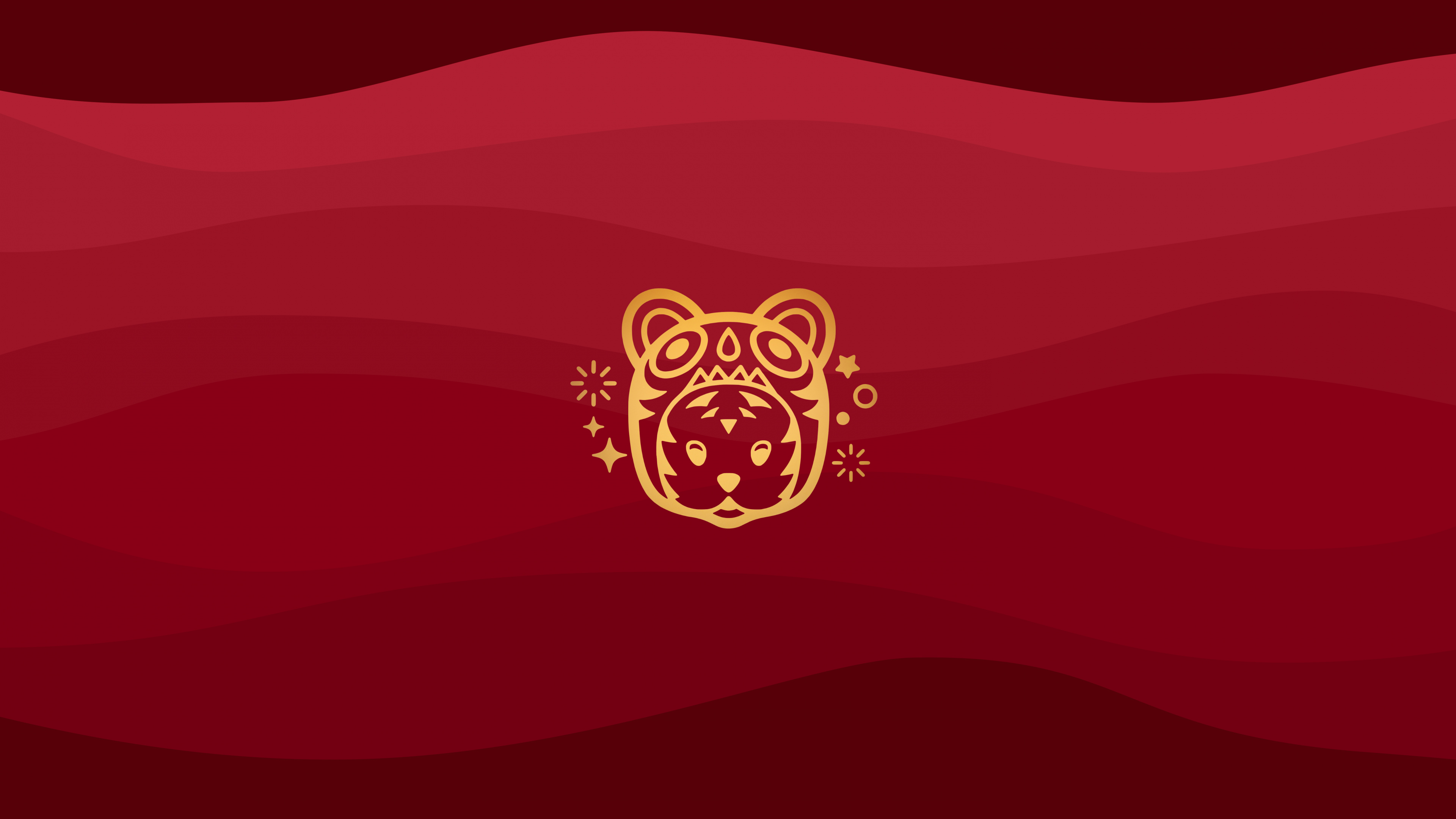 Обои тигр, яблоко, Оранжевый цвет, арт, пурпурный цвет в разрешении 3840x2160