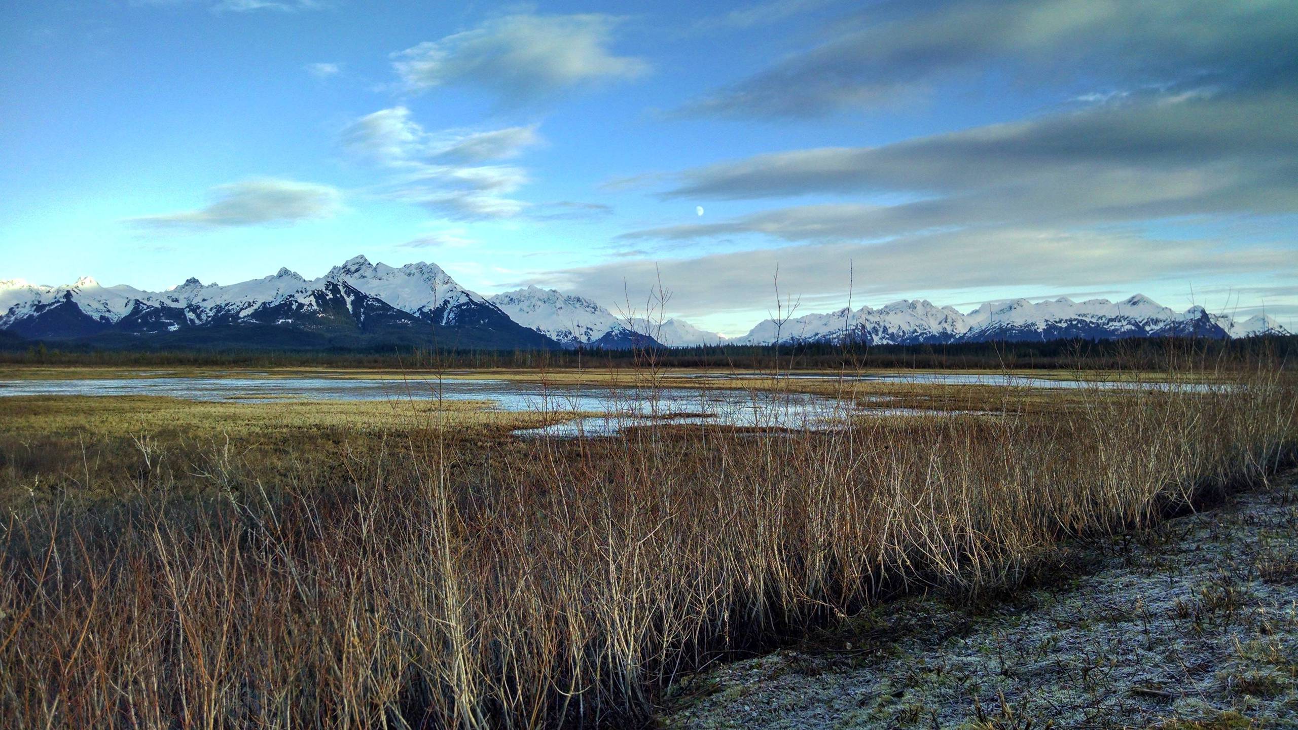Обои дикая местность, национальный парк, парк, сенокосное угодье, каровое озеро в разрешении 2560x1440