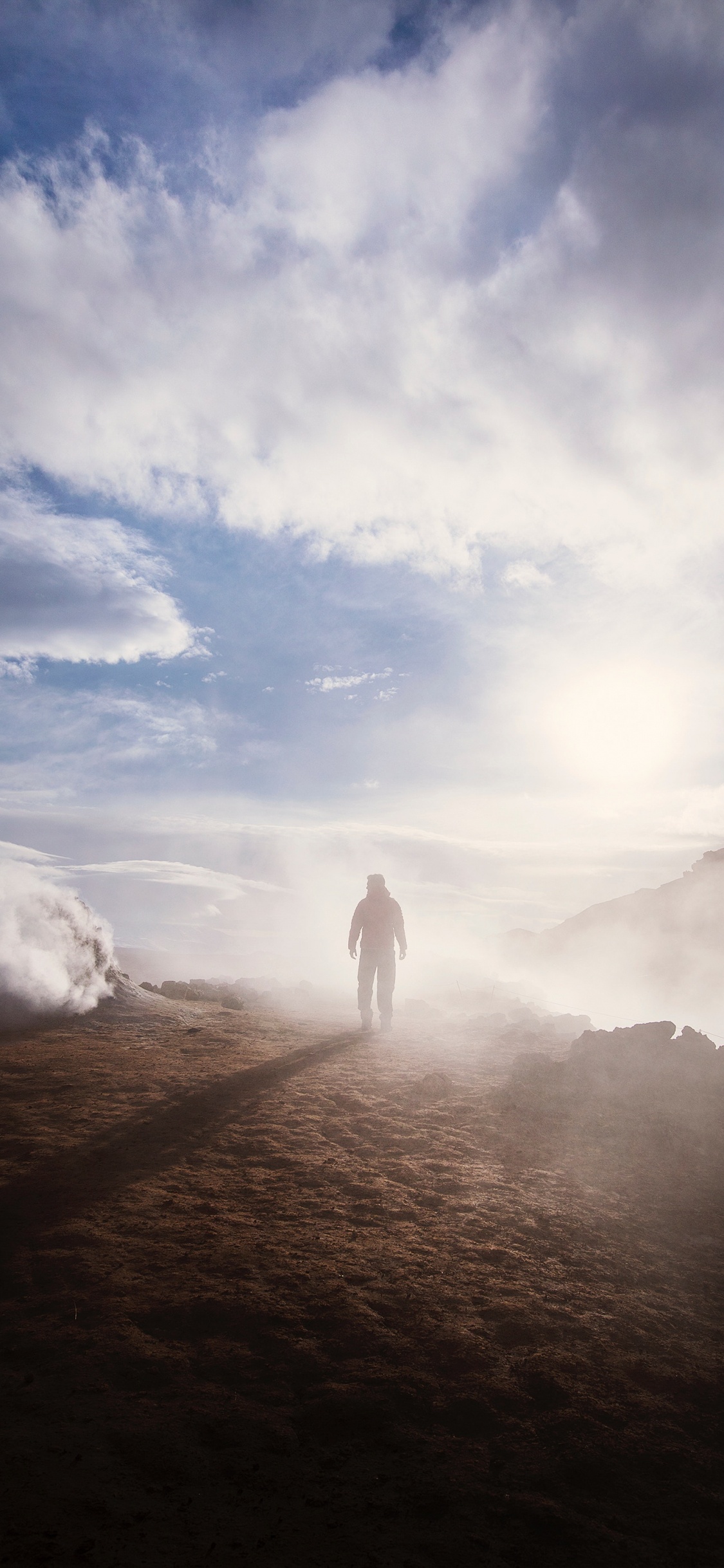 Обои облако, атмосфера, солнечный свет, пейзаж, спокойный в разрешении 1125x2436