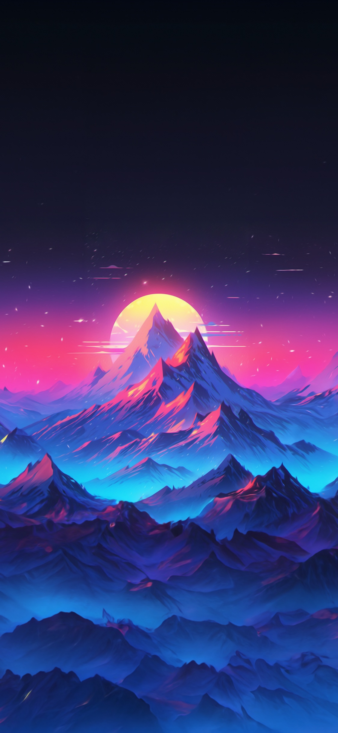 Обои природа, атмосфера, пурпур, природный ландшафт, мир в разрешении 1125x2436