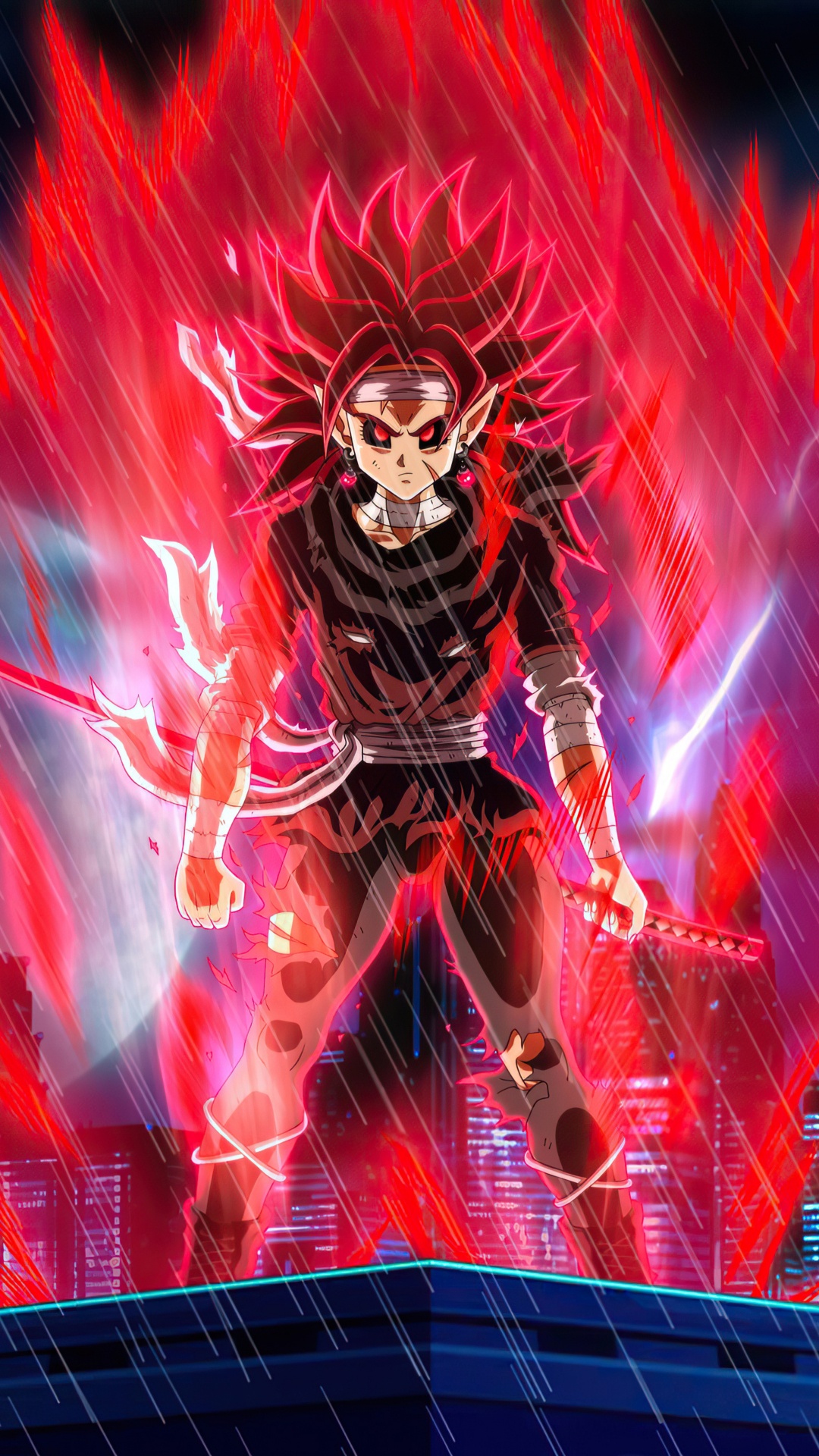 Обои аниме, темный сайян, гоку, Zamasu, вегета в разрешении 1080x1920