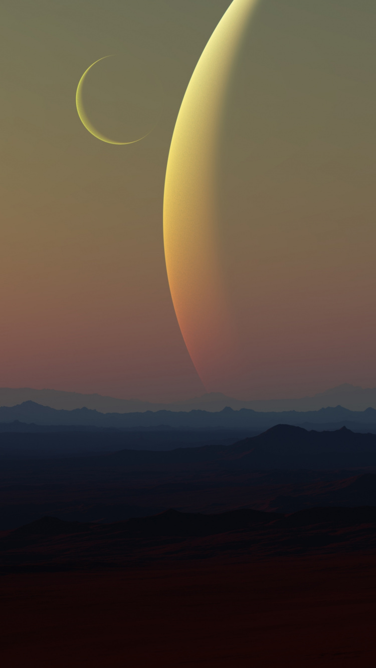 Обои горизонт, атмосфера, астрономический объект, закат, восход солнца в разрешении 750x1334