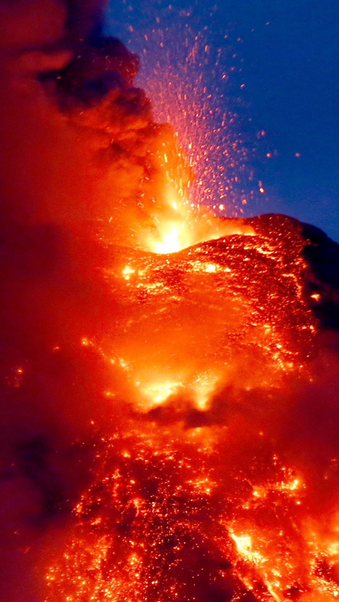 Обои вулкан, Легаспи, вулканического рельефа, типы вулканических извержений, лава в разрешении 1080x1920