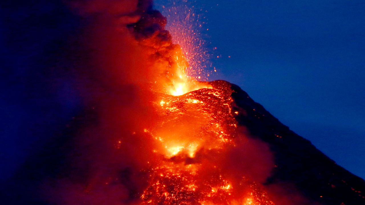 Обои вулкан, Легаспи, вулканического рельефа, типы вулканических извержений, лава в разрешении 1280x720
