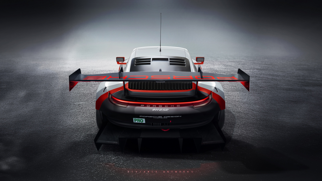 Обои РСР, Порше, гоночный автомобиль, Порше 992, nissan gt r в разрешении 1280x720