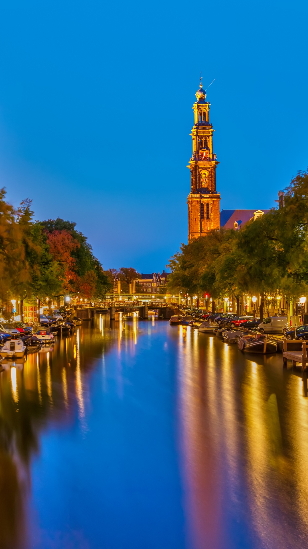 Обои Каналы Амстердама, канал, водный путь, водоем, отражение в разрешении 1080x1920