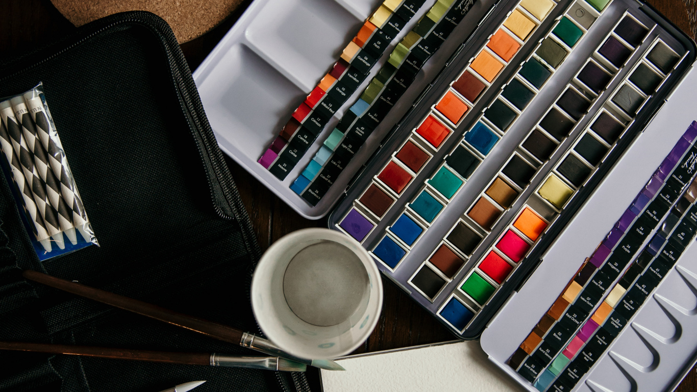 Обои акварельная живопись, живопись, артист, рисование, арт в разрешении 1366x768