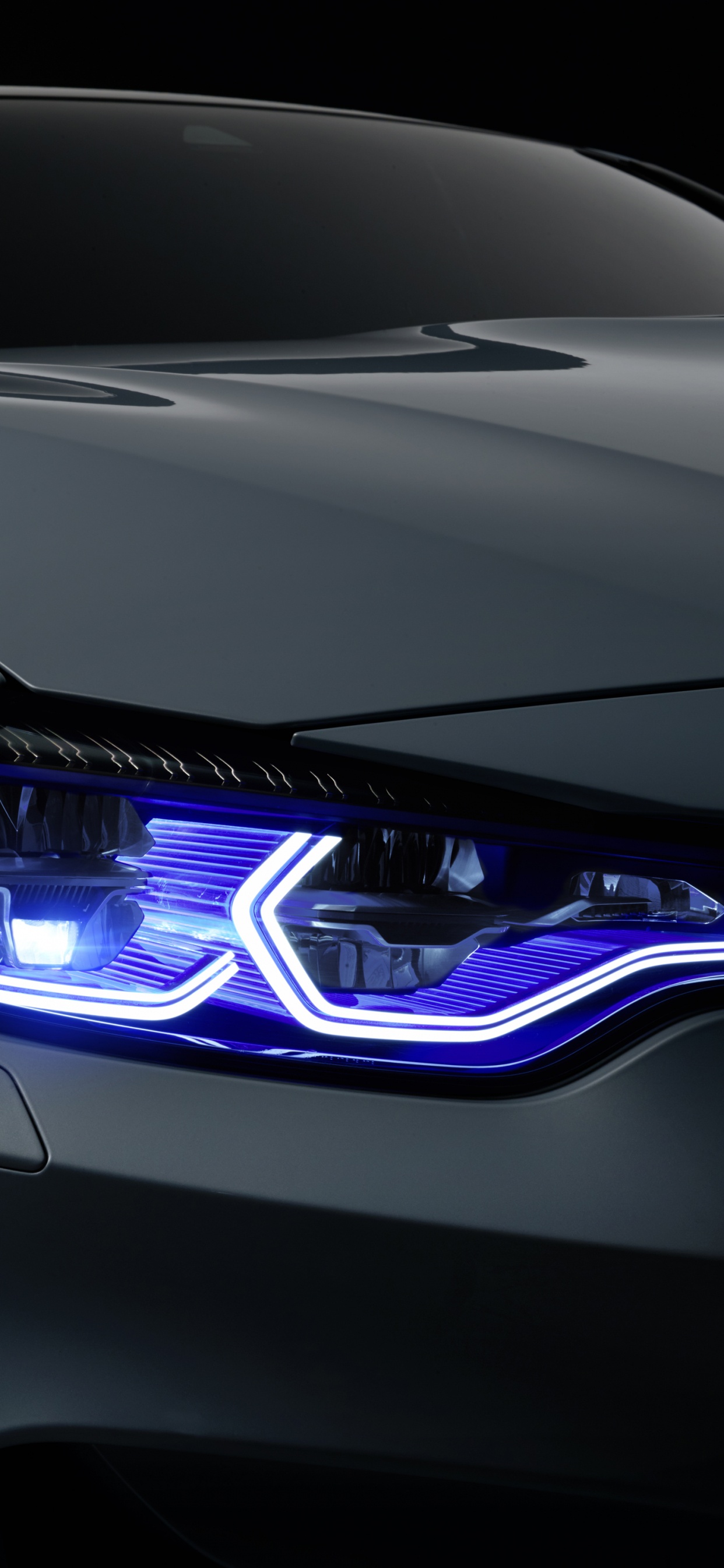 Обои авто, фара, автомобильное освещение, свет, кузов купе в разрешении 1242x2688