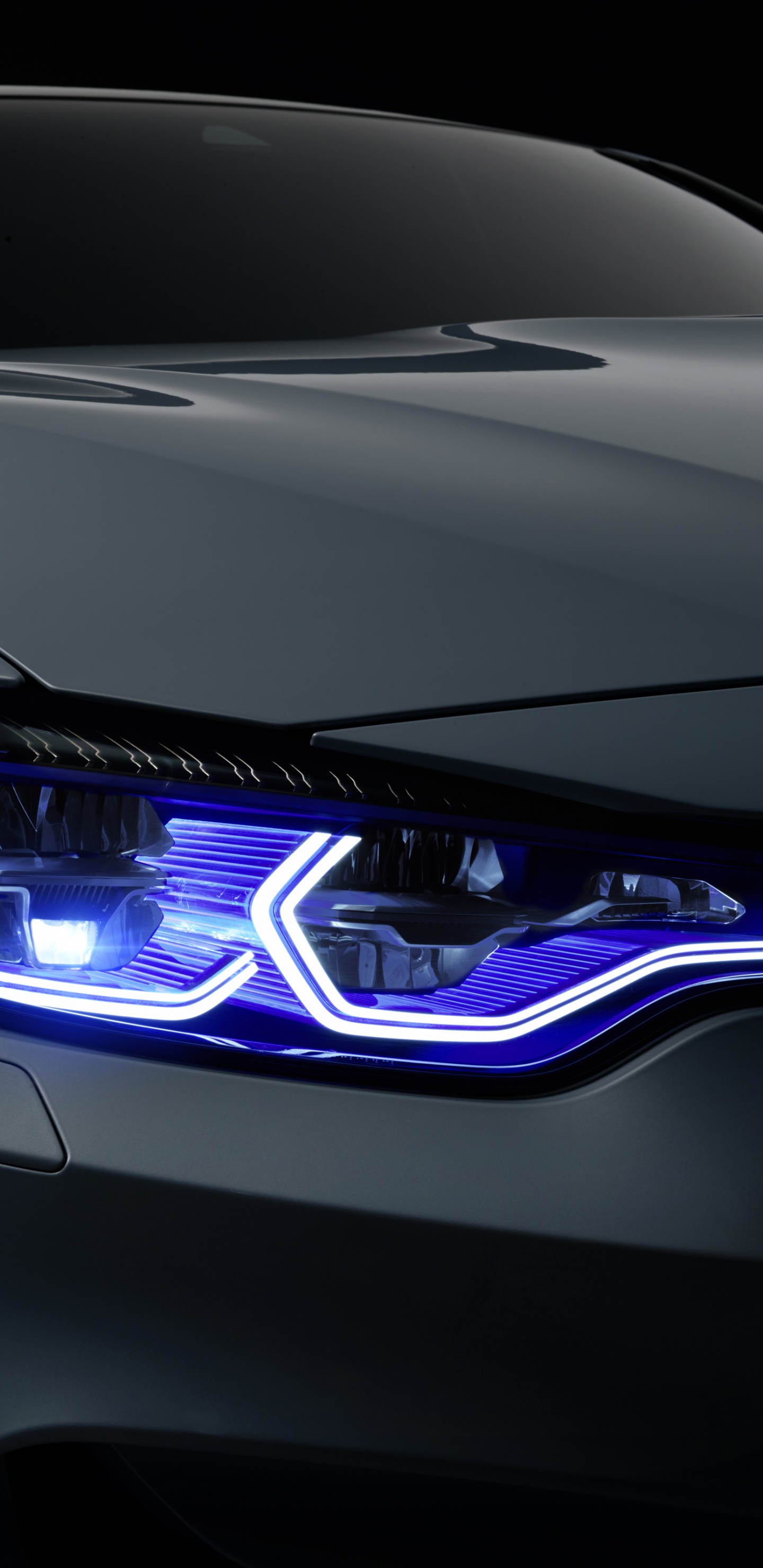 Обои авто, фара, автомобильное освещение, свет, кузов купе в разрешении 1440x2960