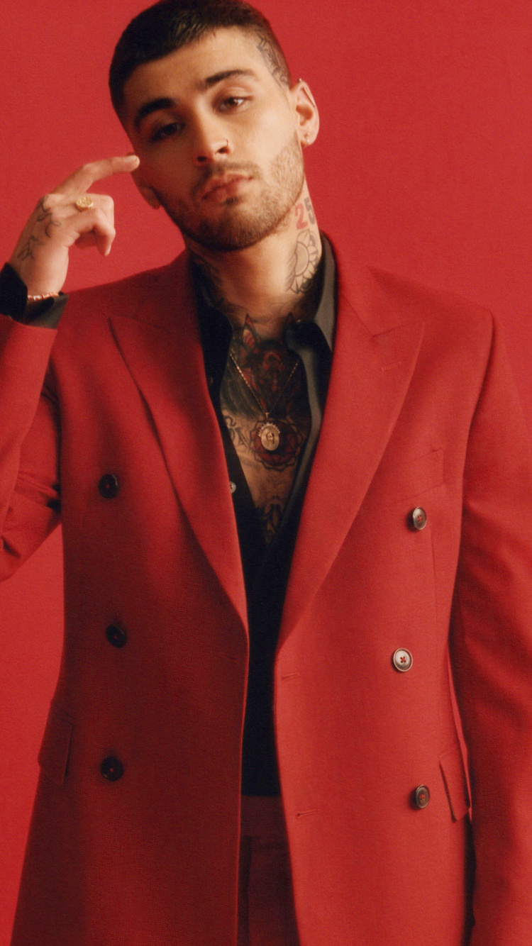 Обои красный цвет, Зайн Малик, мода, одно направление, конферансье в разрешении 750x1334