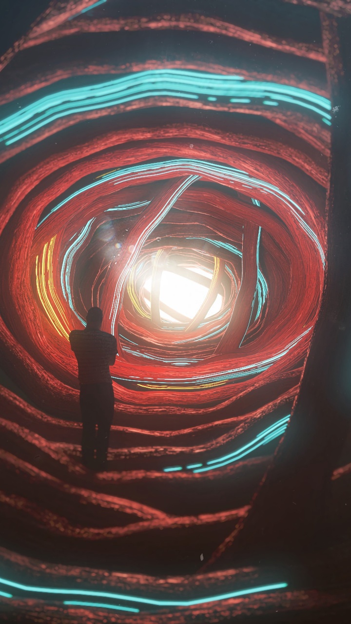 Обои свет, вода, дизайн, круг, узор в разрешении 720x1280