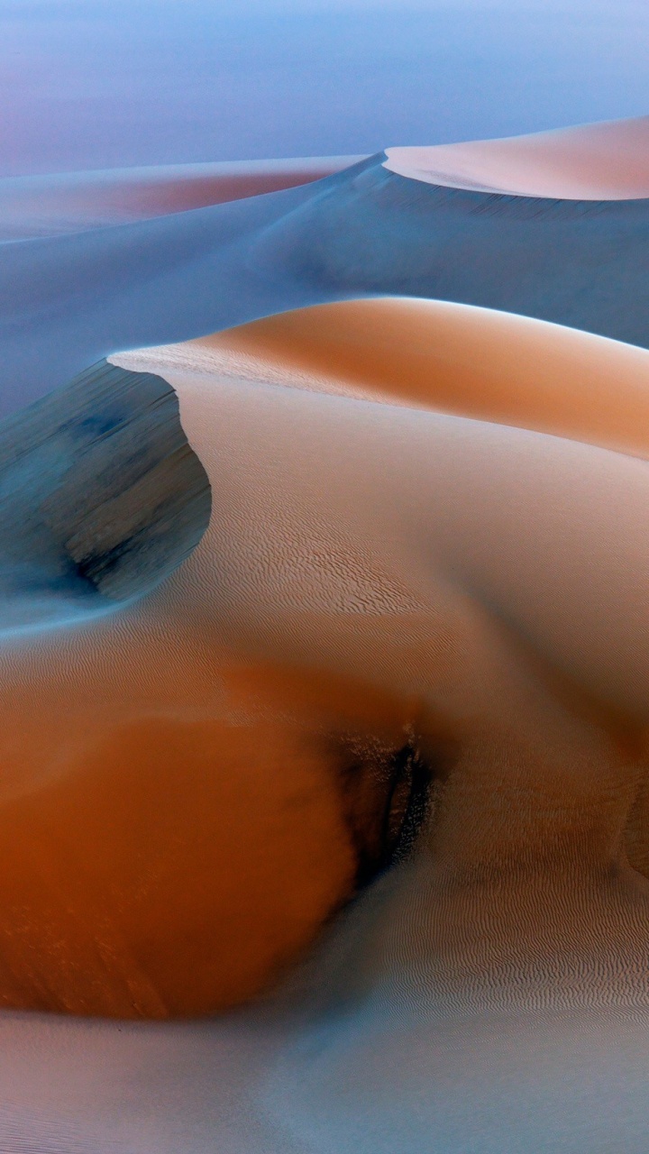 Обои пустыня, Дюна, песок, эрг, эолийские рельефы в разрешении 720x1280