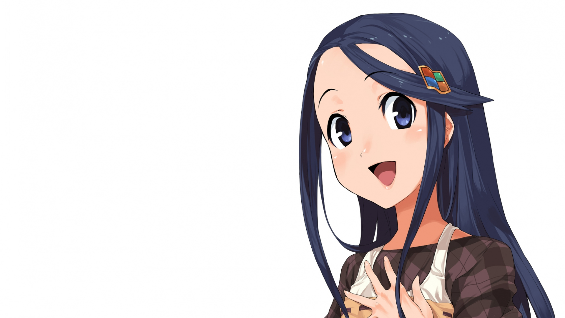 Обои мультфильм, черные волосы, прическа, девушка, мангака в разрешении 1920x1080