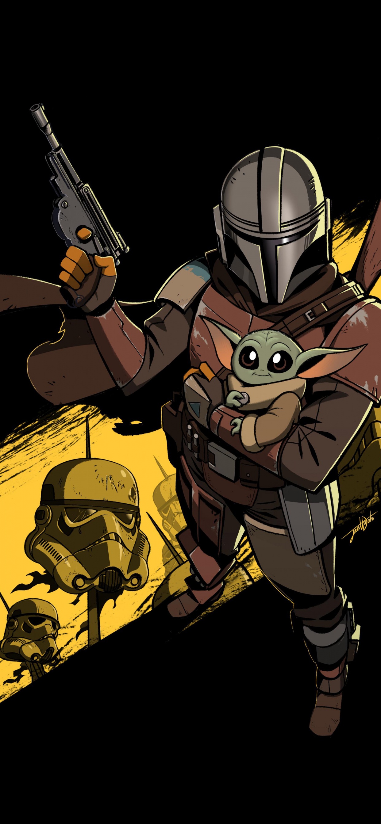 Обои звездные войны, Уолт Дисней, йода, амолед, джедай в разрешении 1242x2688