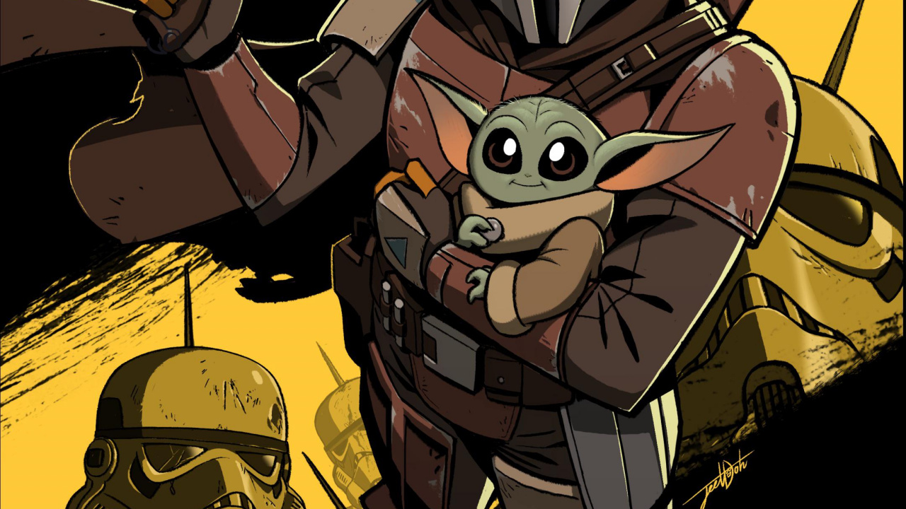 Обои звездные войны, Уолт Дисней, йода, амолед, джедай в разрешении 1280x720