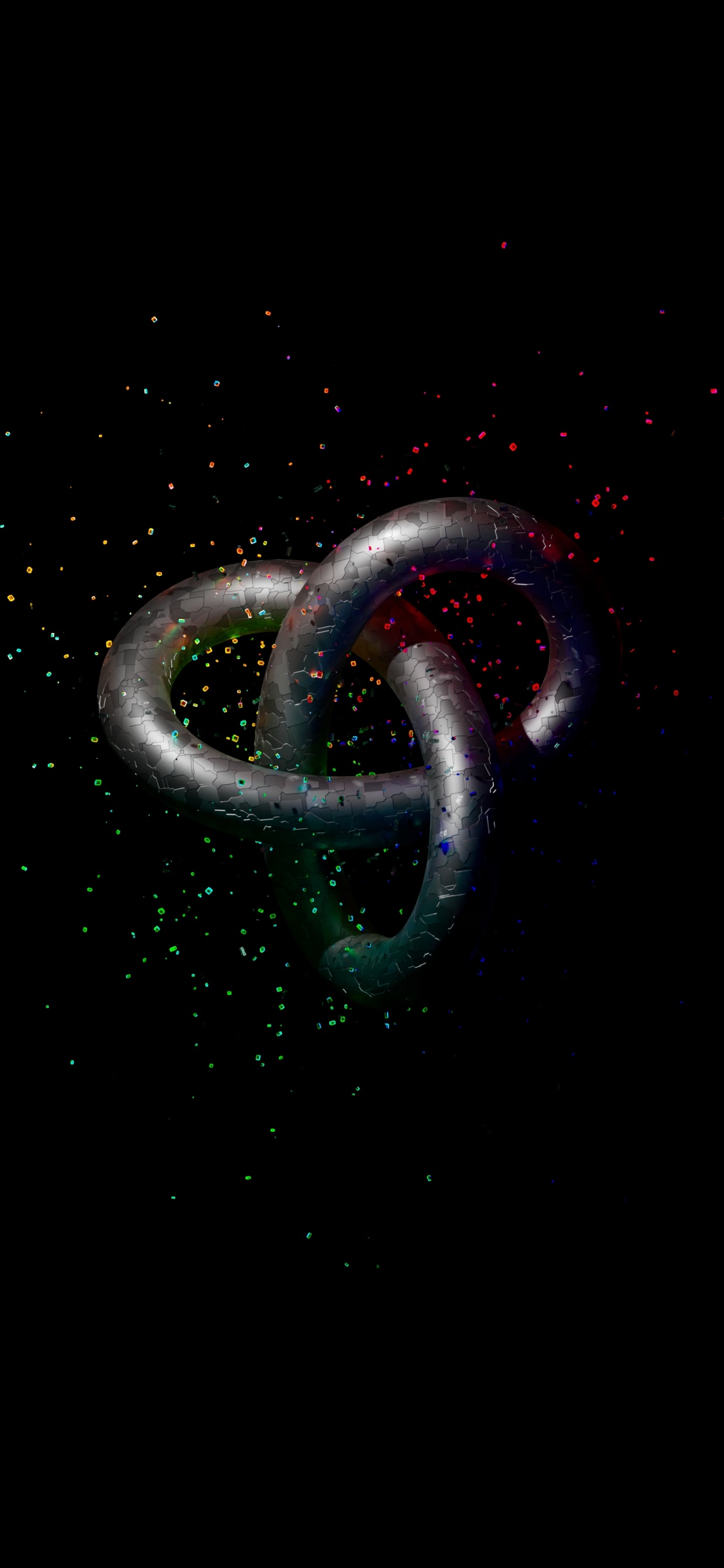 Обои Галактика, астрономический объект, арт, полночь, туманность в разрешении 1242x2688