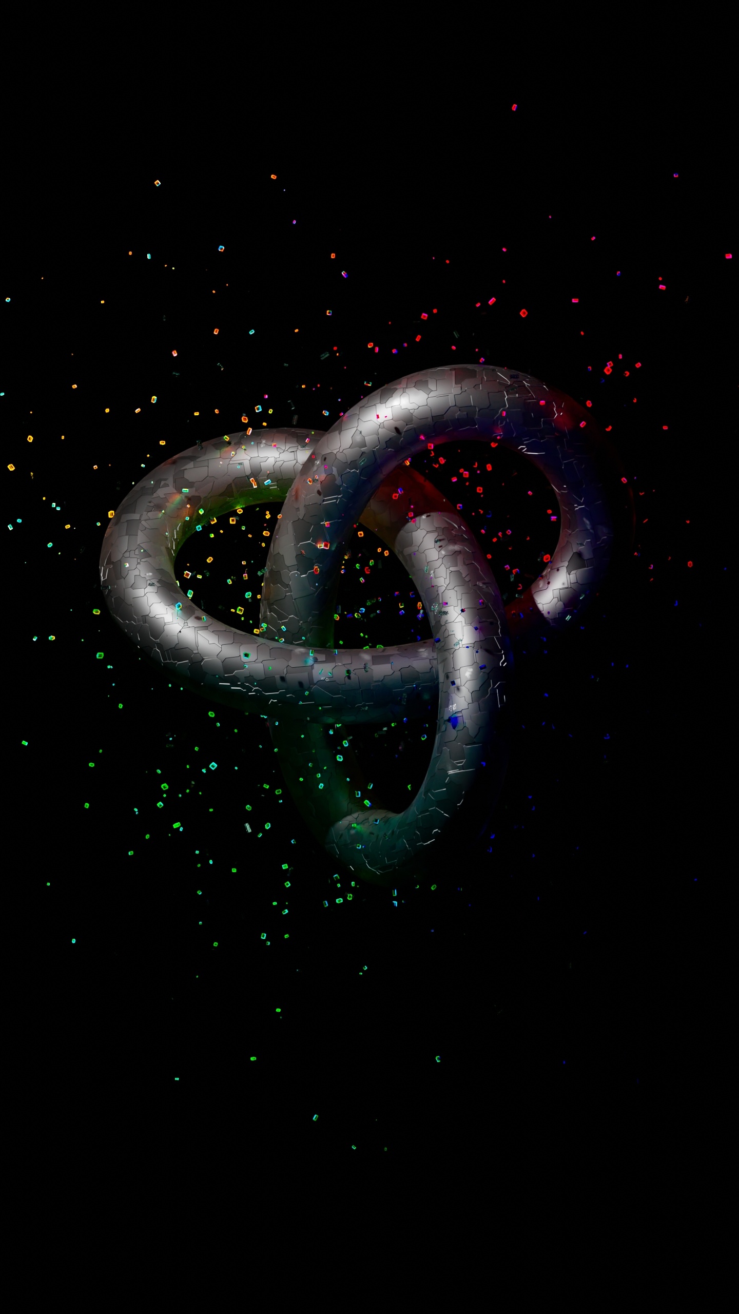 Обои Галактика, астрономический объект, арт, полночь, туманность в разрешении 1440x2560