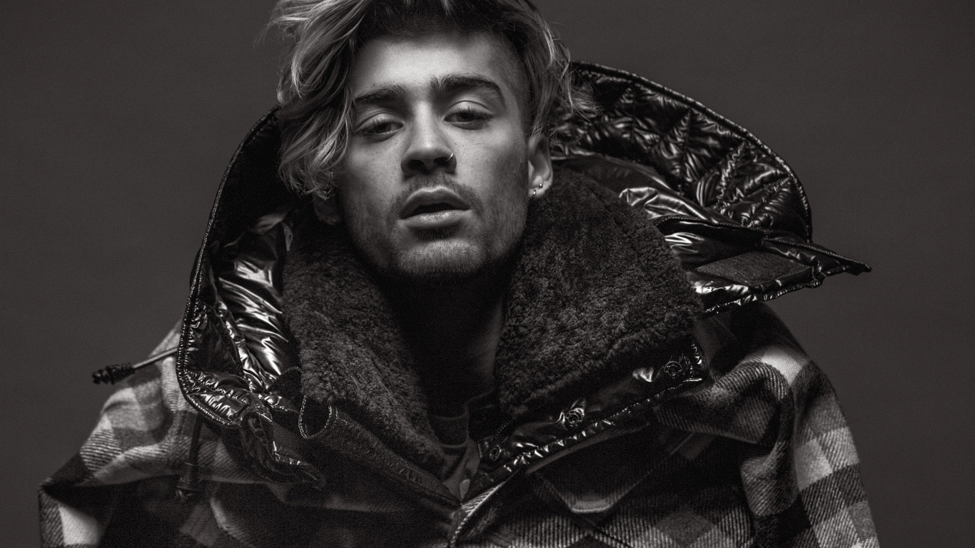 Обои Зайн Малик, одно направление, волосы, лицо, черный в разрешении 1366x768